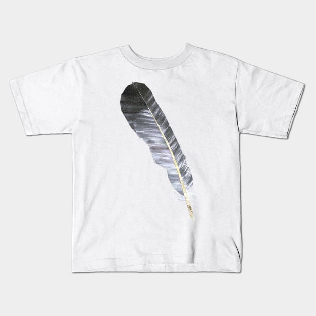 Feather Kids T-Shirt by Babban Gaelg